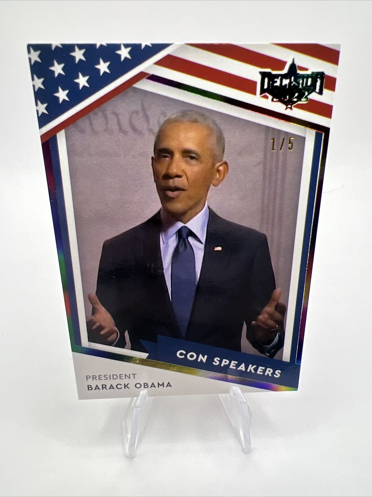 Barack Obama 2024 Decision Rainbow Foil /5 CON SPEAKERS Insert #DCS18