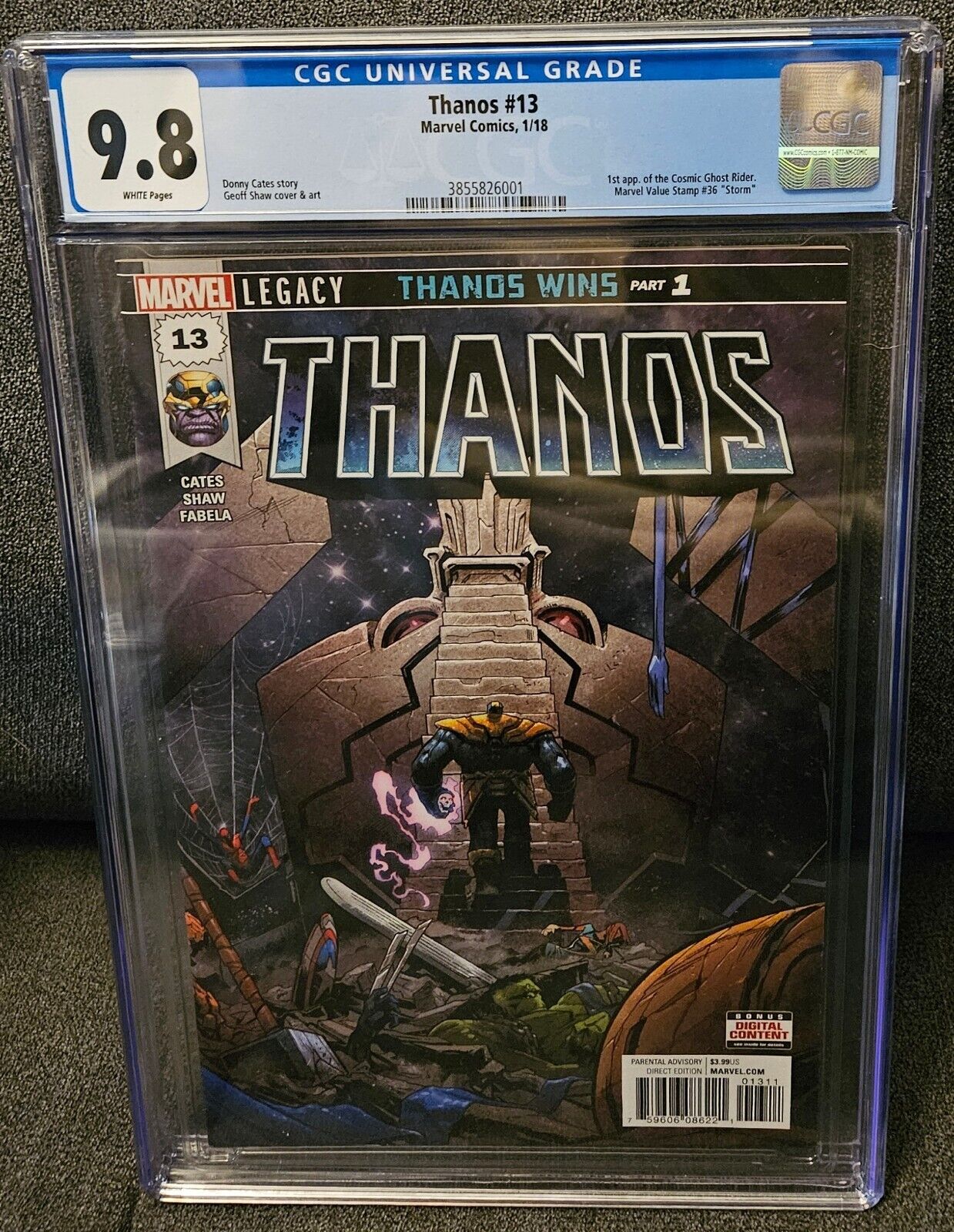 Thanos #13A Shaw CGC 9.8 2018 1st Appearance Of Cosmic Ghost Rider