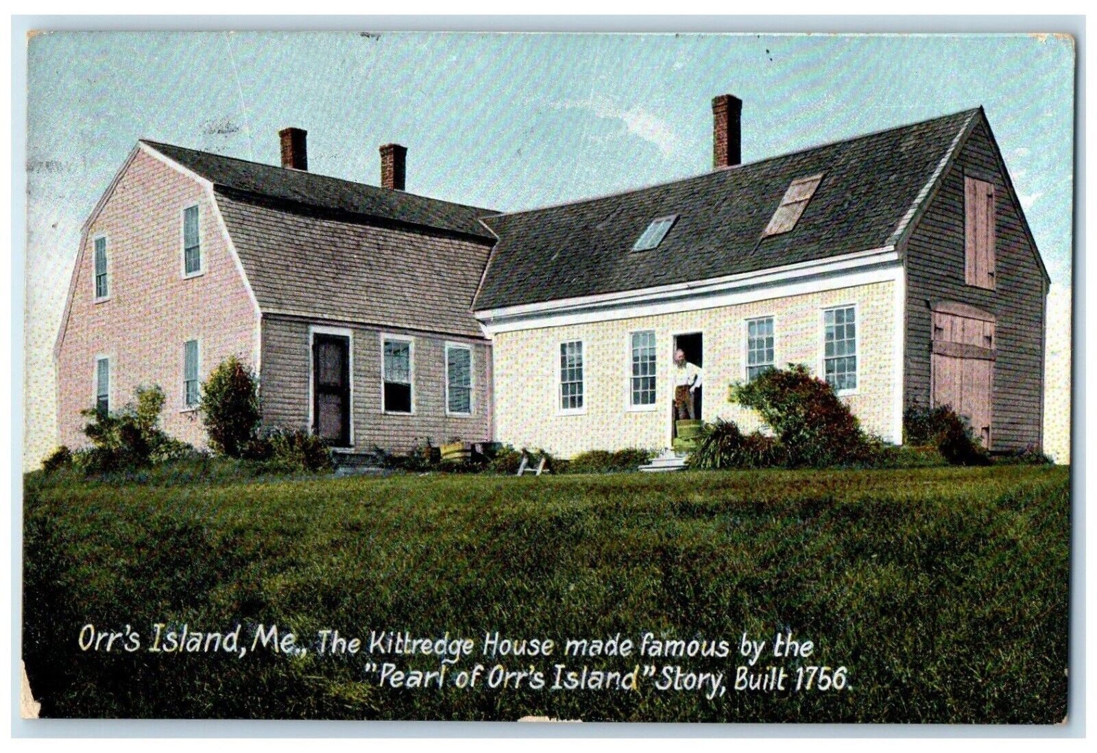 1921 Exterior Kittredge House Pearl Orr Island Maine ME Posted Vintage Postcard