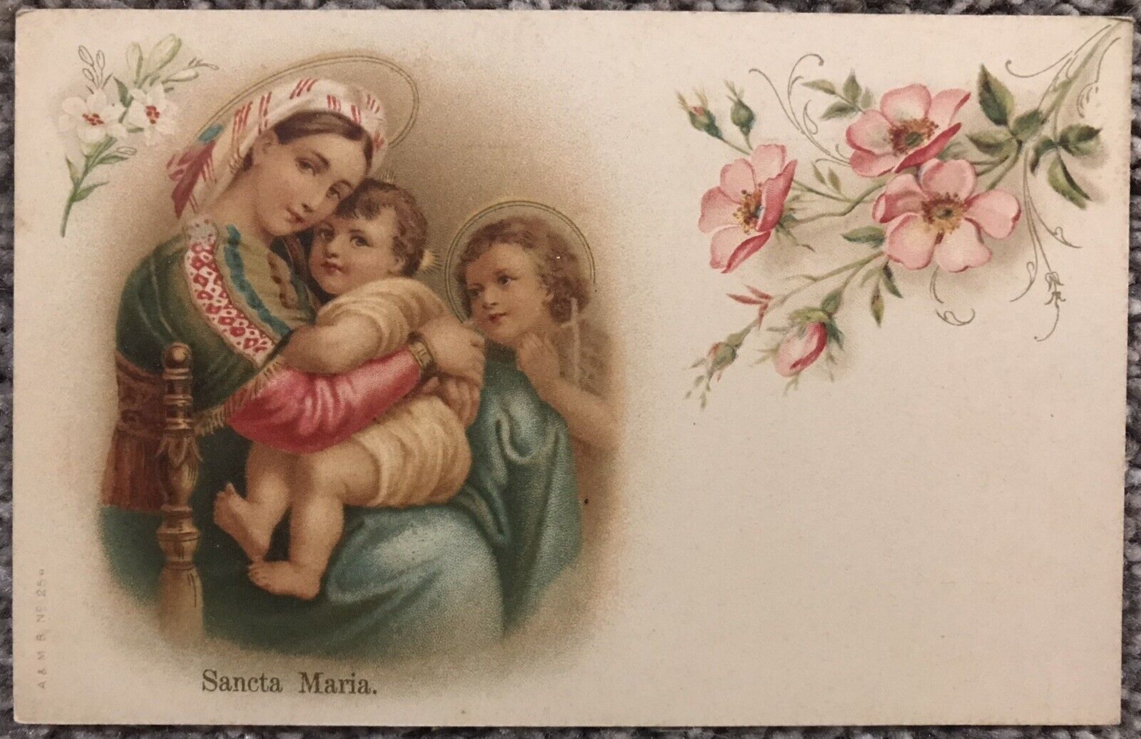 Vintage Sancta Maria A&M B No. 25 Postcard Germany