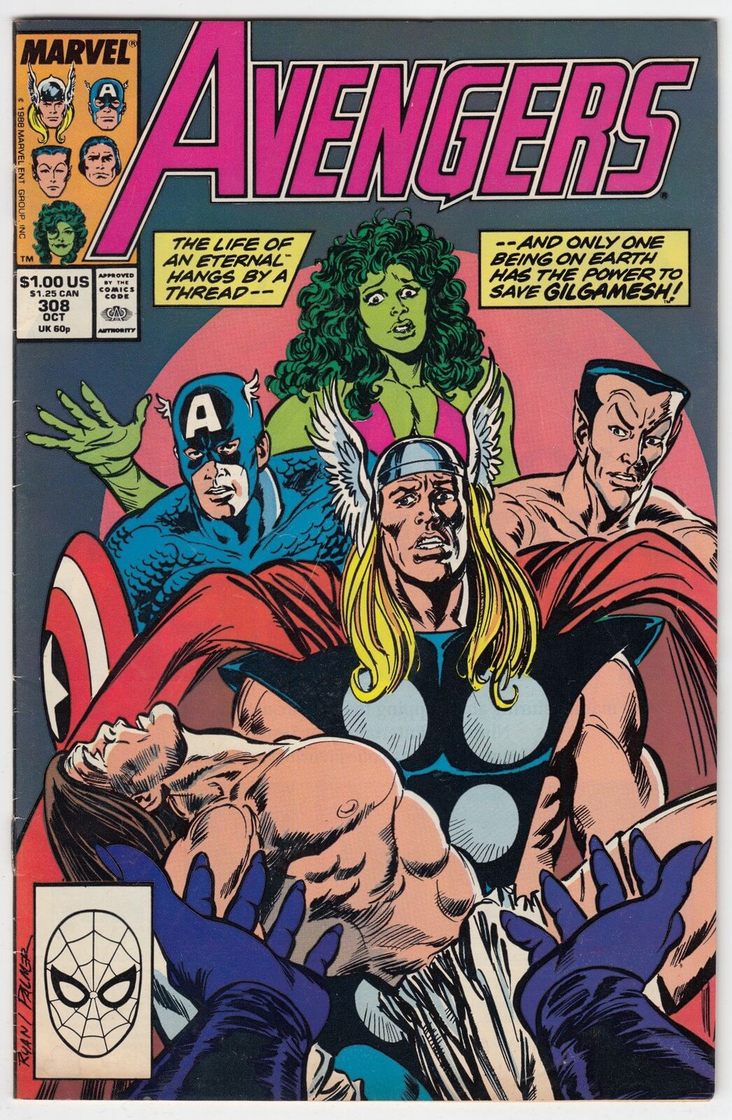 Avengers Earth\'s Mightiest Heroes # 308 Comic Book 1989 John Byrne Journey Sersi