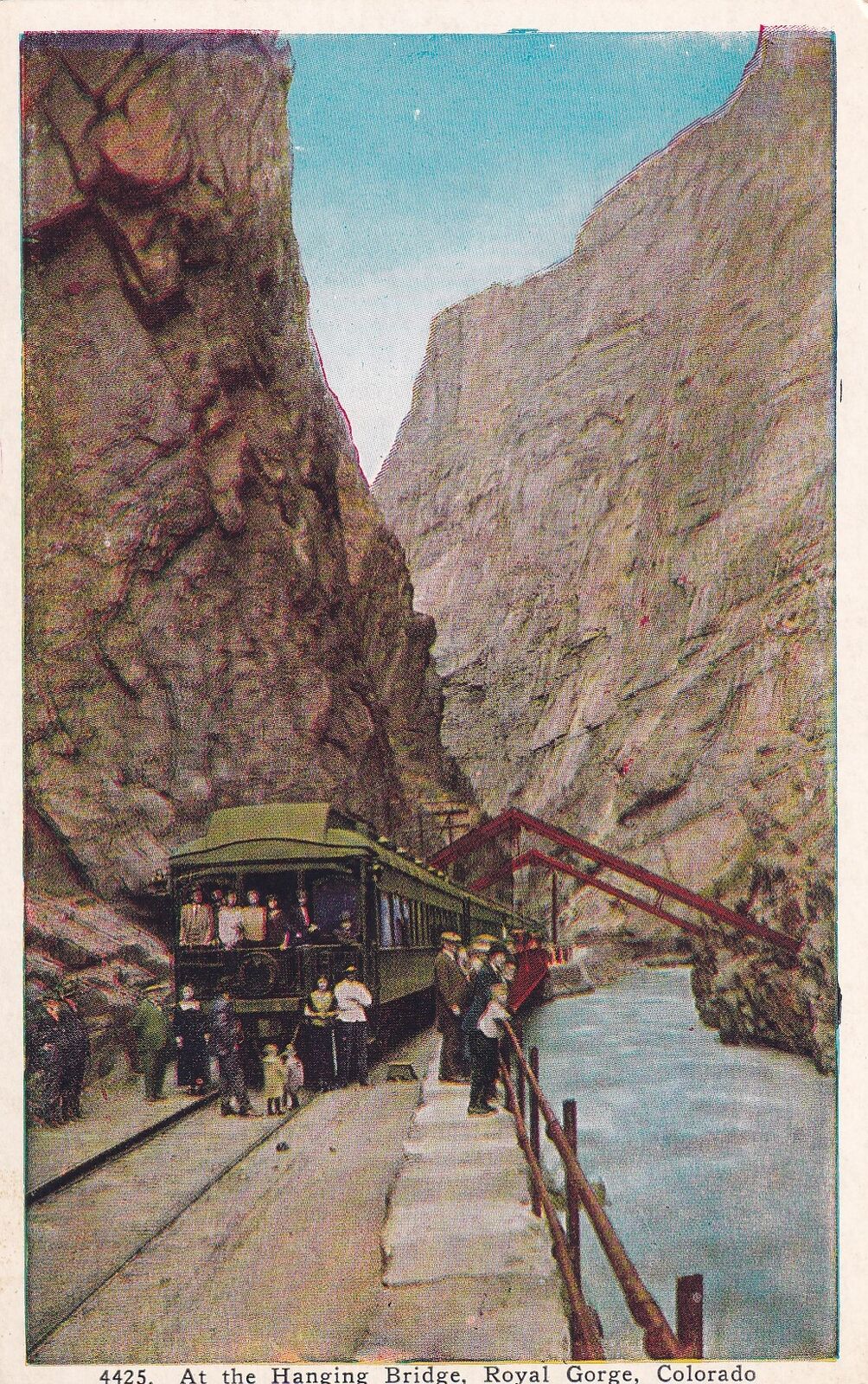 Royal Gorge Colorado CO Hanging Bridge Postcard D07