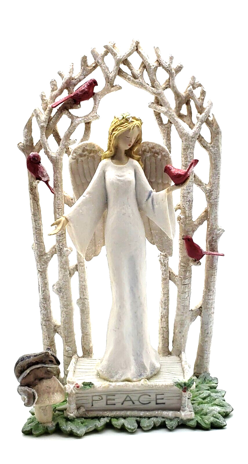 Grasslands Road Woodland Friends Christmas Angel & Cardinals Peace Be With You