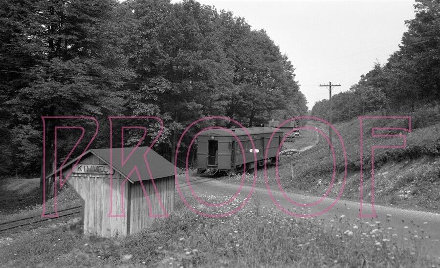 East Broad Top (EBT) Kimmel Station with M-1 Brill Motorcar in 1948 - 8x10 Photo
