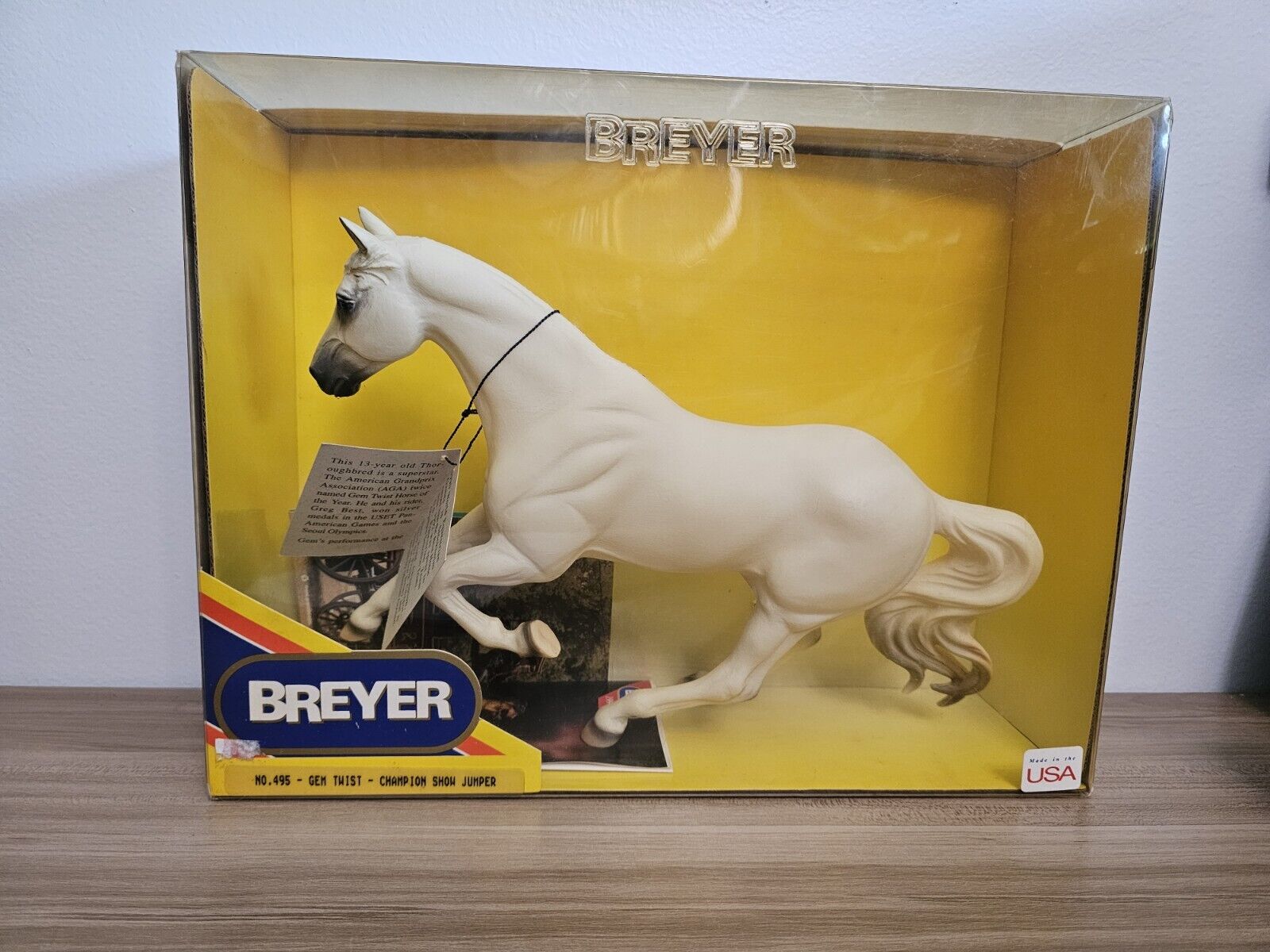 Vintage Breyer Horse #495 Gem Twist Champion Olympic Show Jumper Alabaster