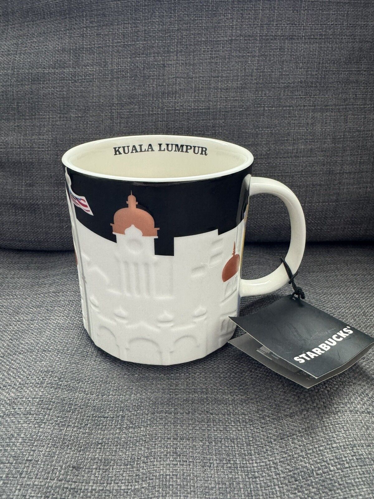 Starbucks 2013 Kuala Lumpur Malaysia 3D Skyline Relief Coffee Mug Cup 16 oz