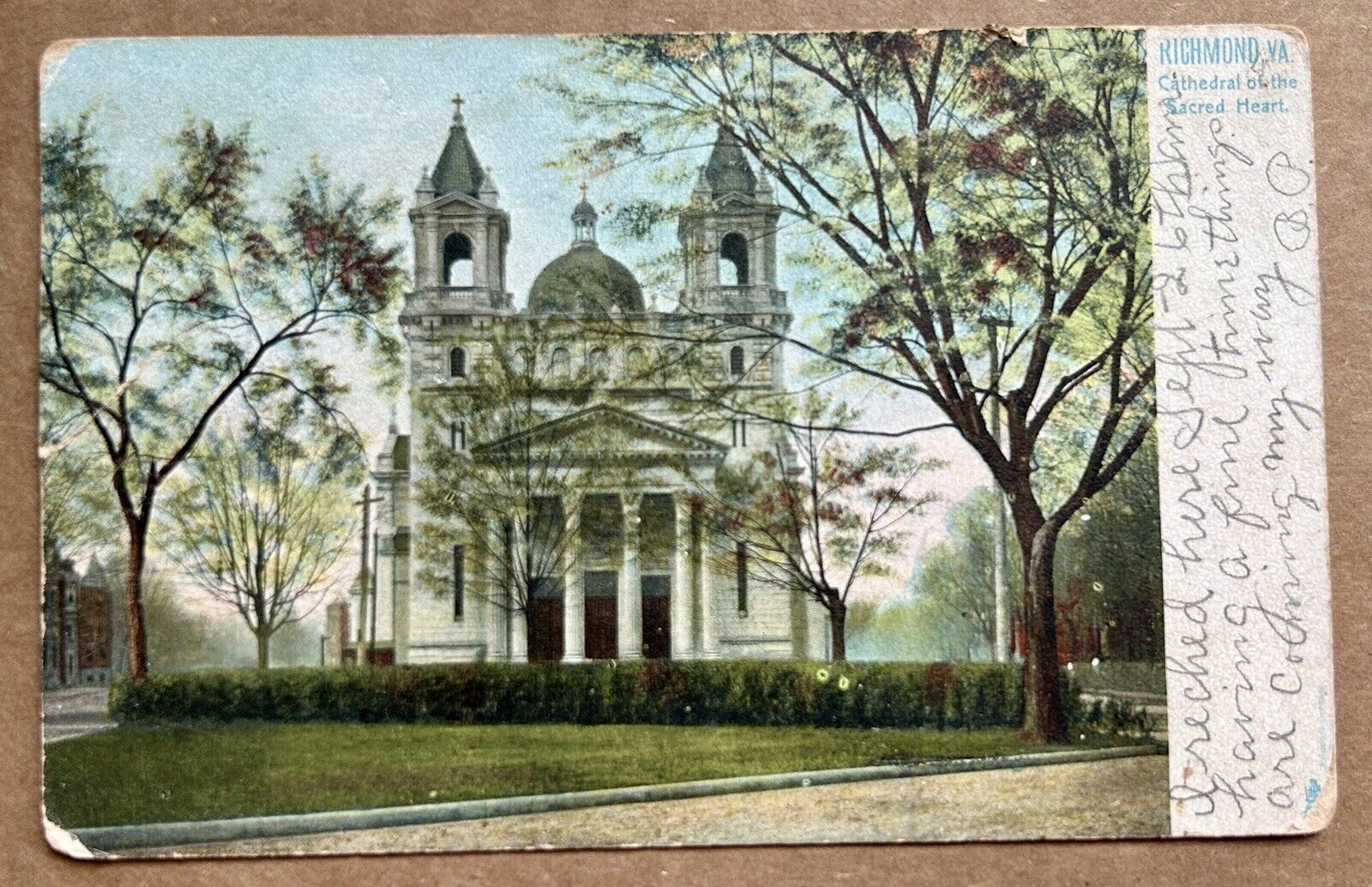 Cathedral Of The Sacred Heart, Richmond, Virginia Vintage Postcard. 1906