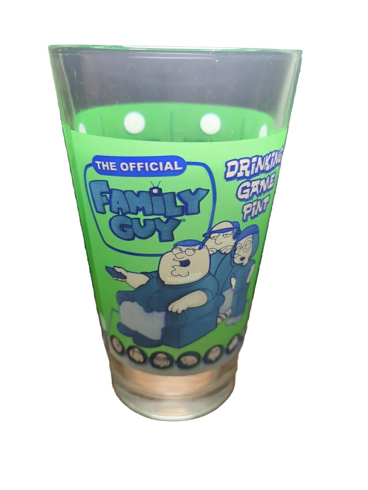 Official FAMILY GUY (2004) Drinking Game Tumbler Glass Pint