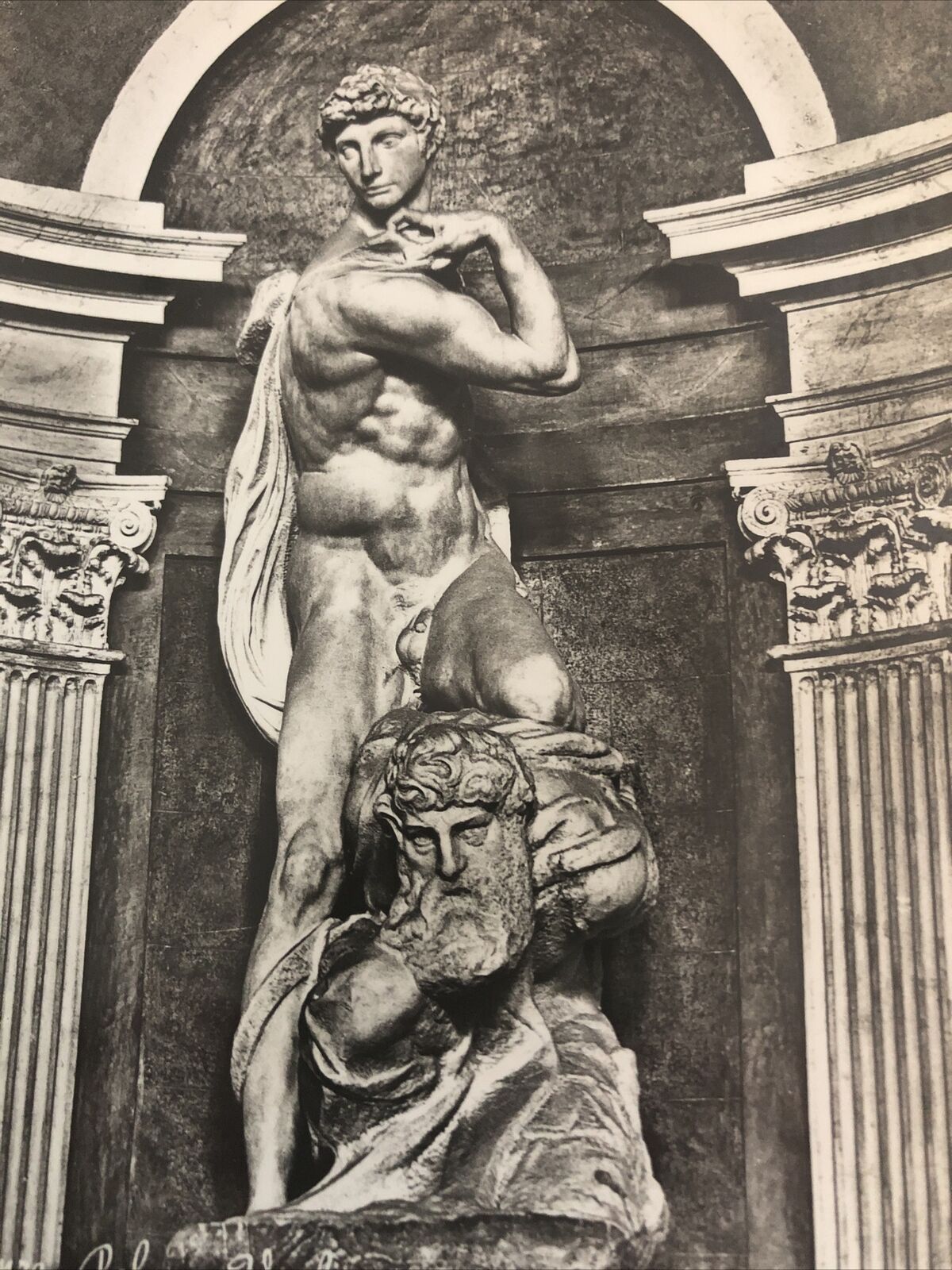 Michelangelo 1475-1564, Firenze Palazzo Vecchio, Statua Della Vittoria postcard