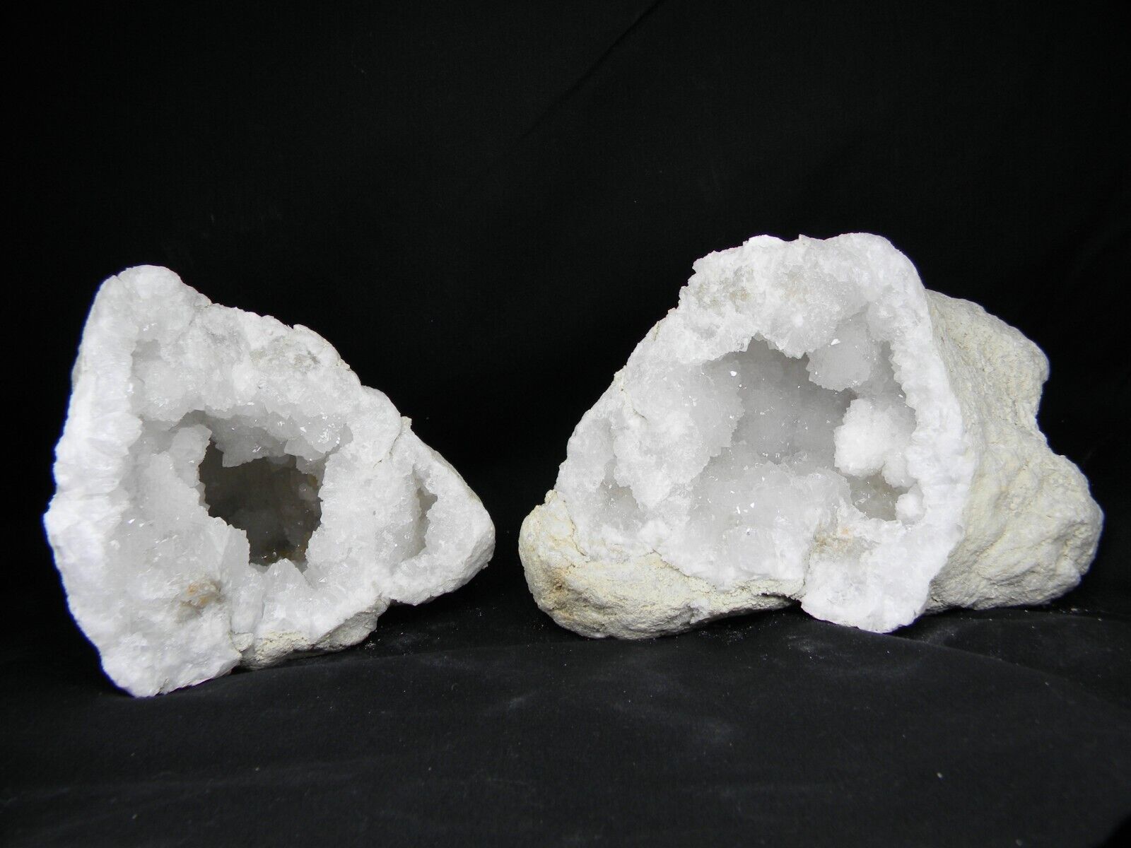 Break Open Geode Matched Pair, Morocco 18.8 lbs., 14in x 10in x 5in.