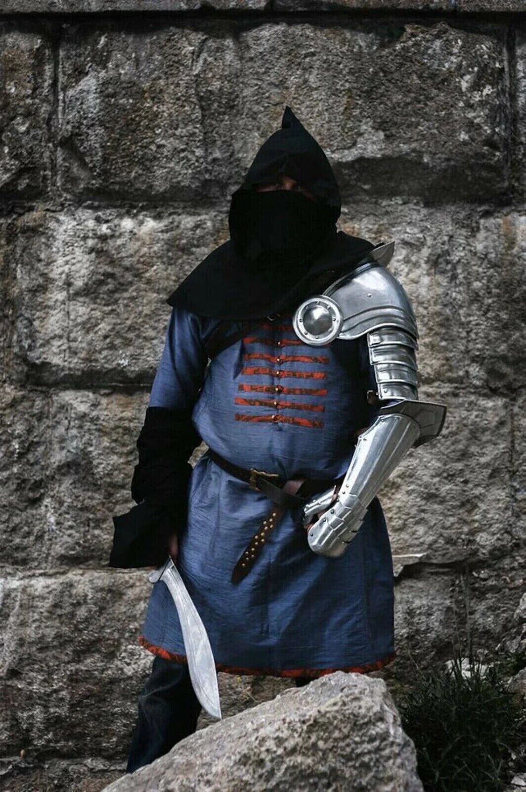 Medieval Single bracer gothic armor for fantasy knight Dark souls cosplay