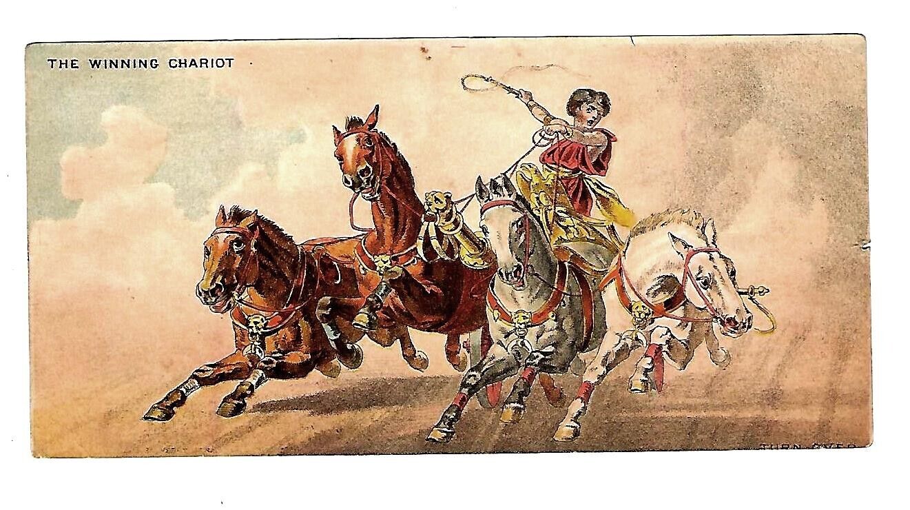 c1890 Trade Card Wanamaker & Brown,The Peoples Clothiers, The Roman Chariot Race