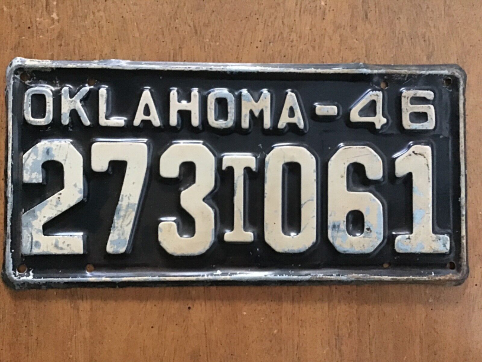 1946 Oklahoma License Plate Tag
