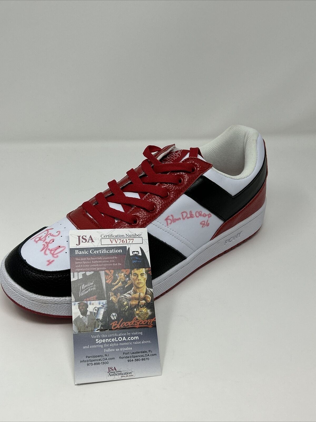RARE SPUD WEBB Autographed PONY City Wings SIGNATURE Shoe INSCRIBED