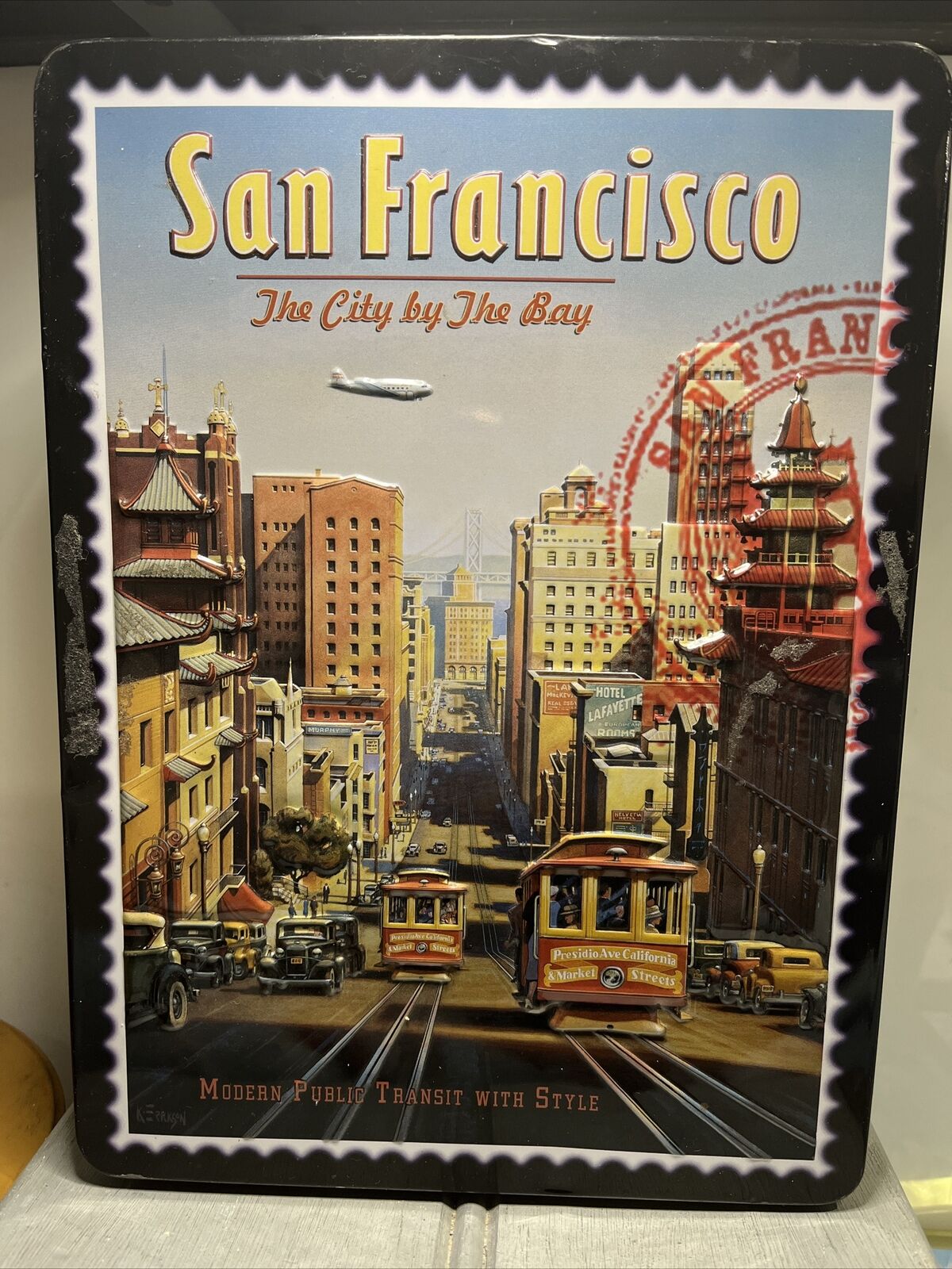 San Francisco The City by The Bay  EMPTY Collectable Tin Can