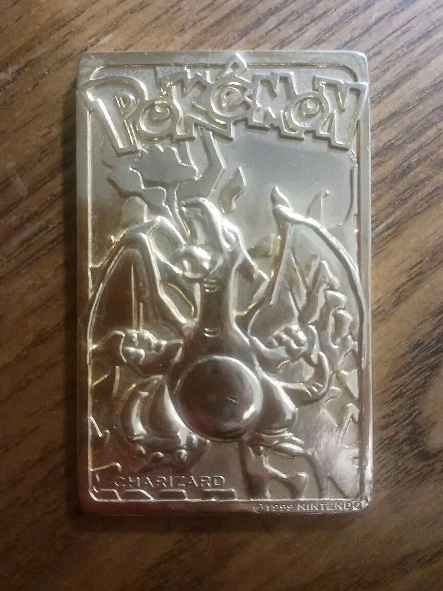 1999 Pokémon Charizard 23K Gold Plated Trading Card