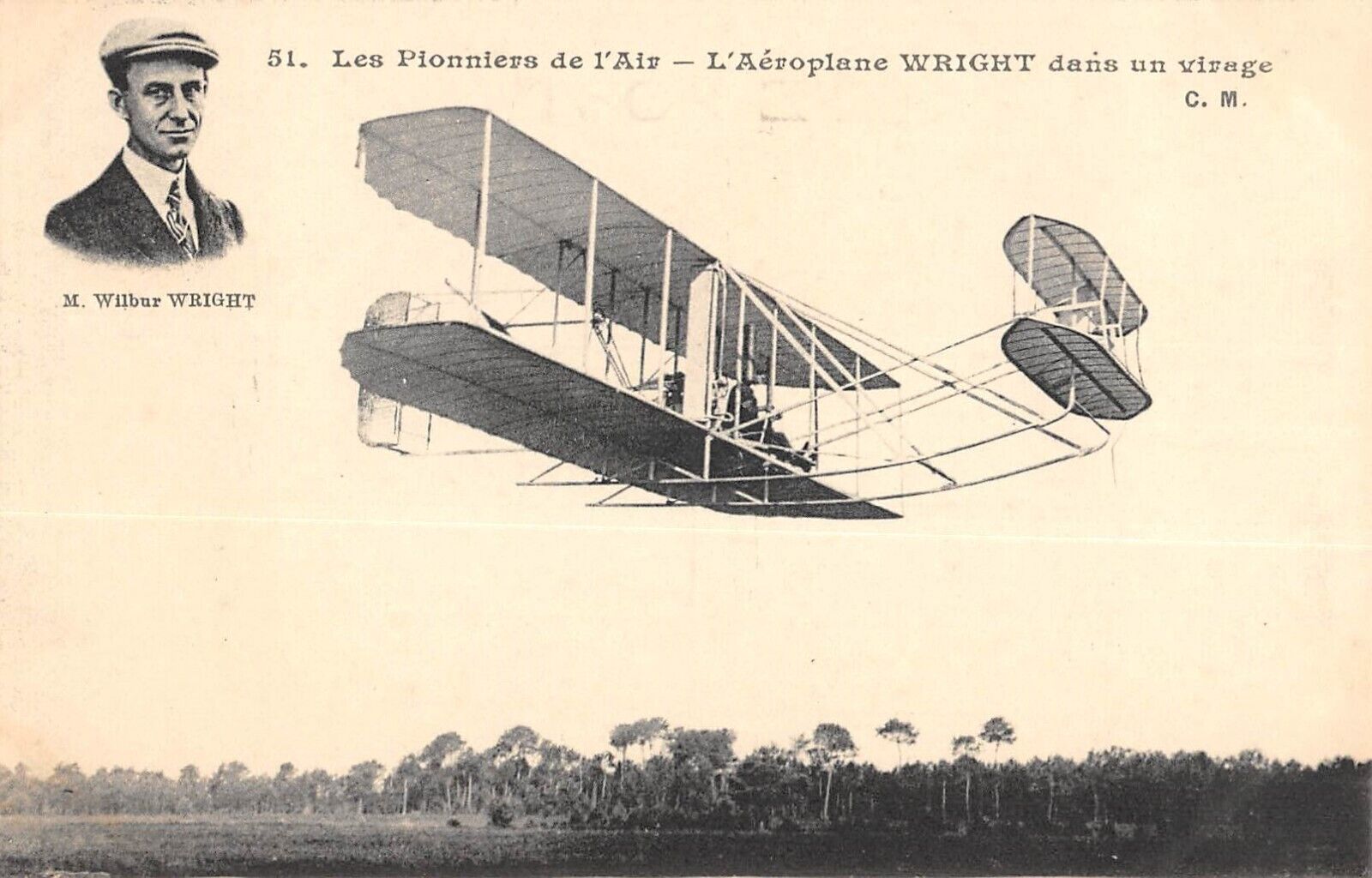 CPA AVIATION AIR PIONEERS WRIGHT AEROPLANE IN A TURN 