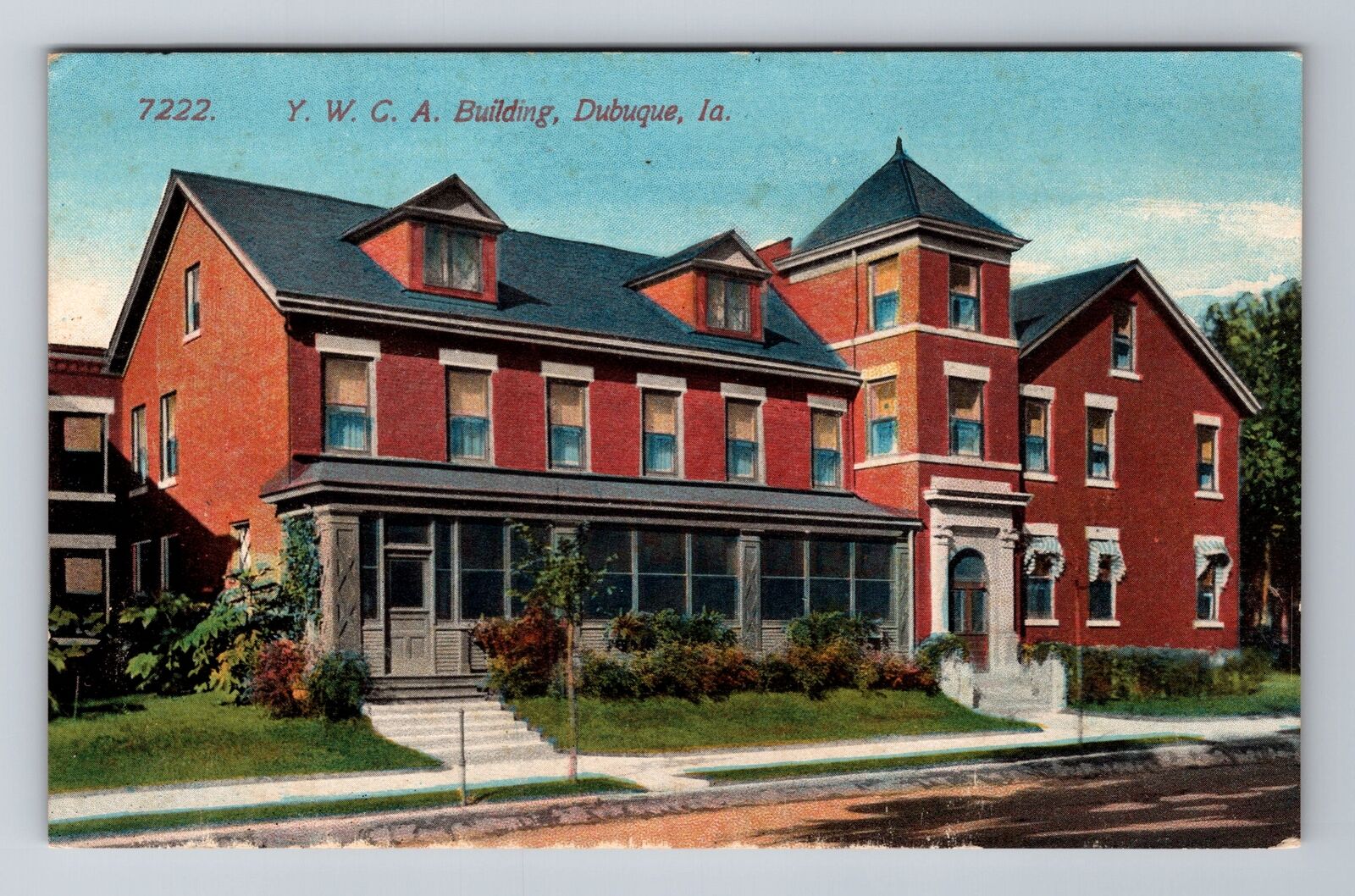 Dubuque IA-Iowa, YWCA Building, Antique, Vintage Souvenir Postcard