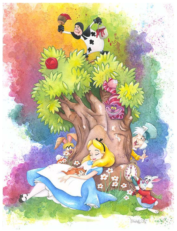 Disney Fine Art Limited Edition Canvas Dreaming-Alice In Wonderland-St. Laurent
