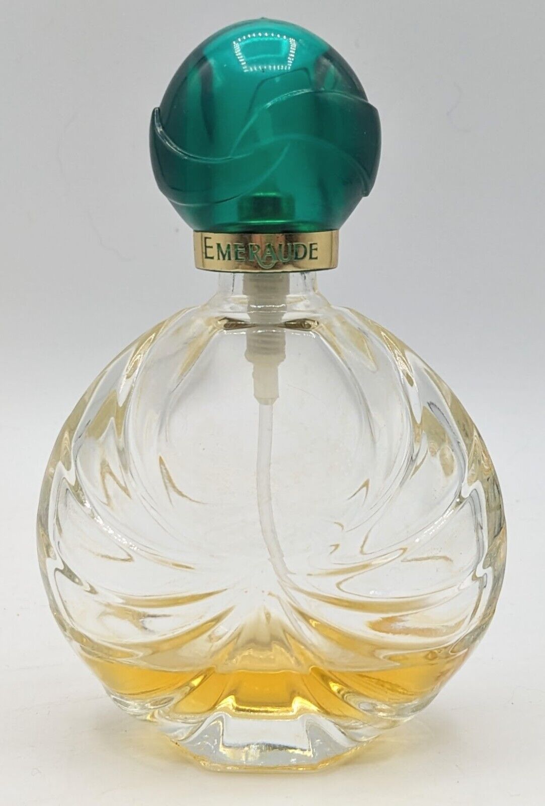 Vintage Emeraude Perfume Bottle w Some Left, Missing Spray Nozzle