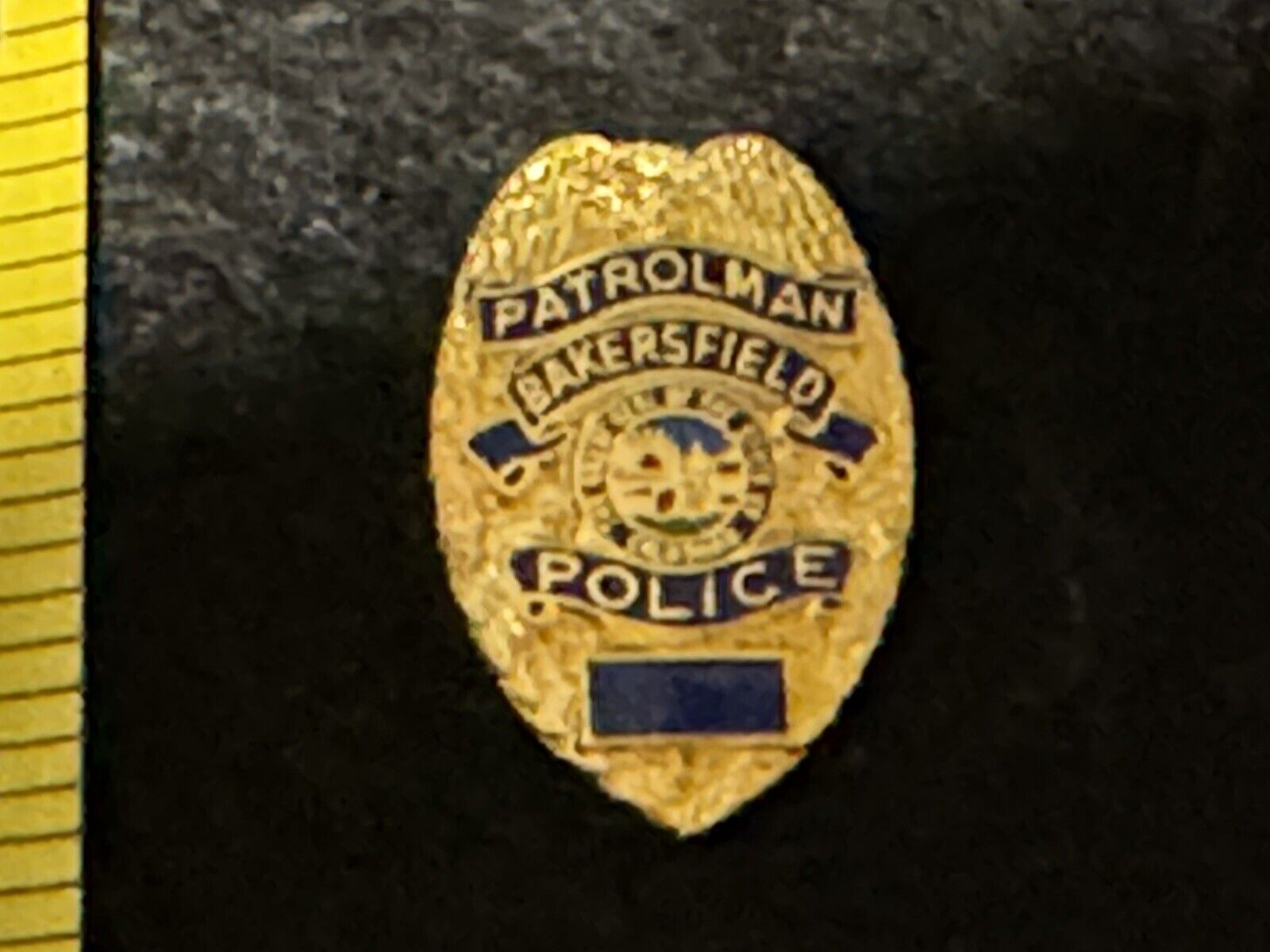 Bakersfield CA Police Patrolman Officer Mini Badge Lapel Pin