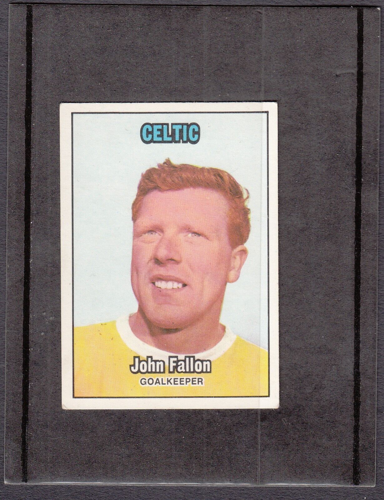 A&BC gum Football Scottish Green back 1970 GLASGOW CELTIC John Fallon # 46