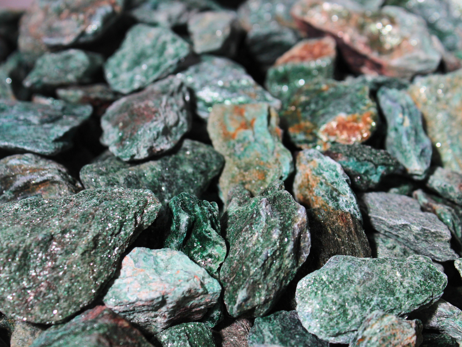 Green Fuchsite - Rough Rocks - Raw Crystals - Bulk Wholesale 1LB options
