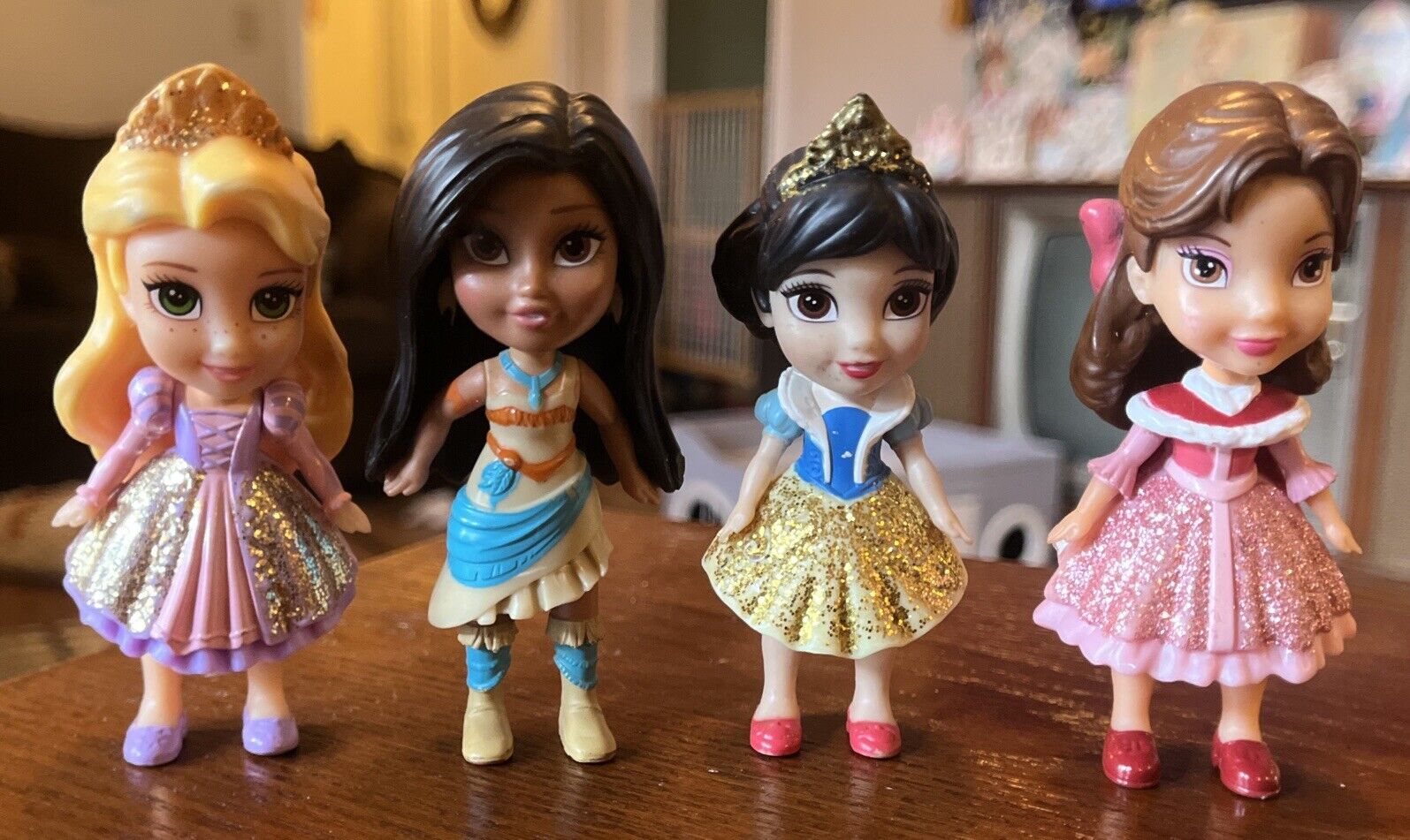 My First Disney Princess Set Of 4 Belle Pocahontas Snow White Repunzel 3 Inch