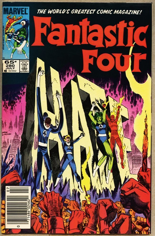 Fantastic Four #280-1985 vf- 7.5 John Byrne 1st app Malice Newsstand Variant