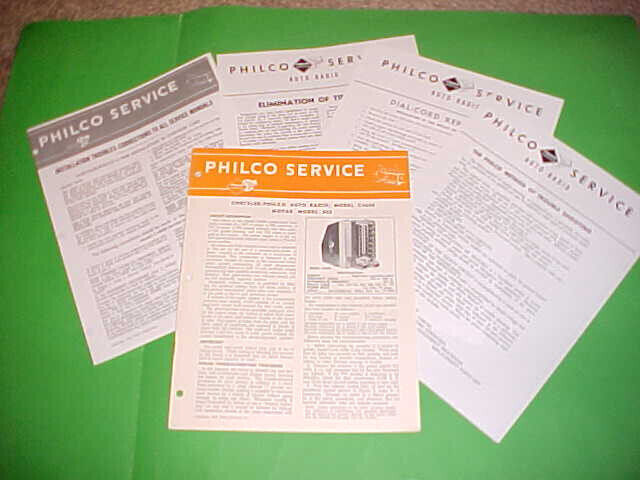 1946 1947 1948 CHRYSLER IMPERIAL PLYMOUTH DODGE PHILCO AM RADIO SERVICE MANUAL