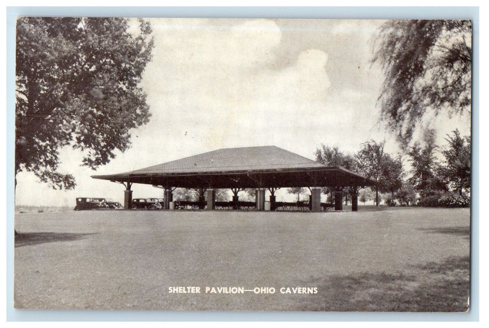 c1940s Shelter Pavilion Ohio Caverns West Liberty Ohio OH Vintage Postcard