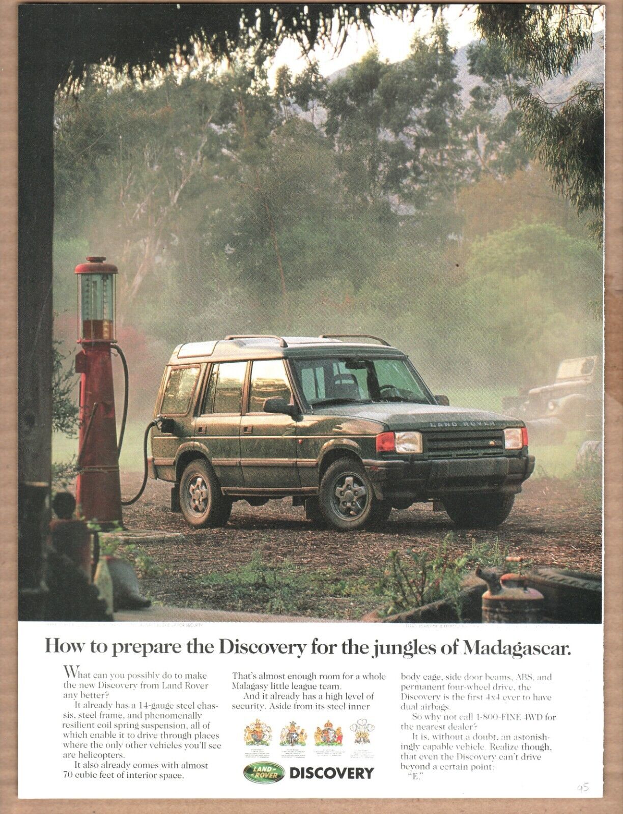 1995 Land Rover Discovery Print Ad; \