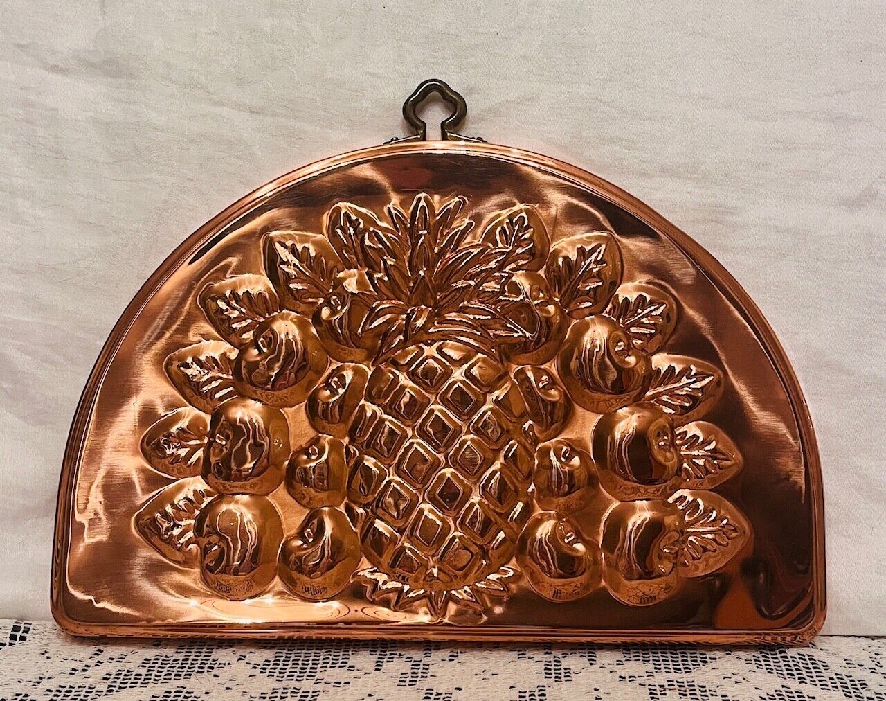 Vintage Large Copper Pineapple/Fruit Mold French Country