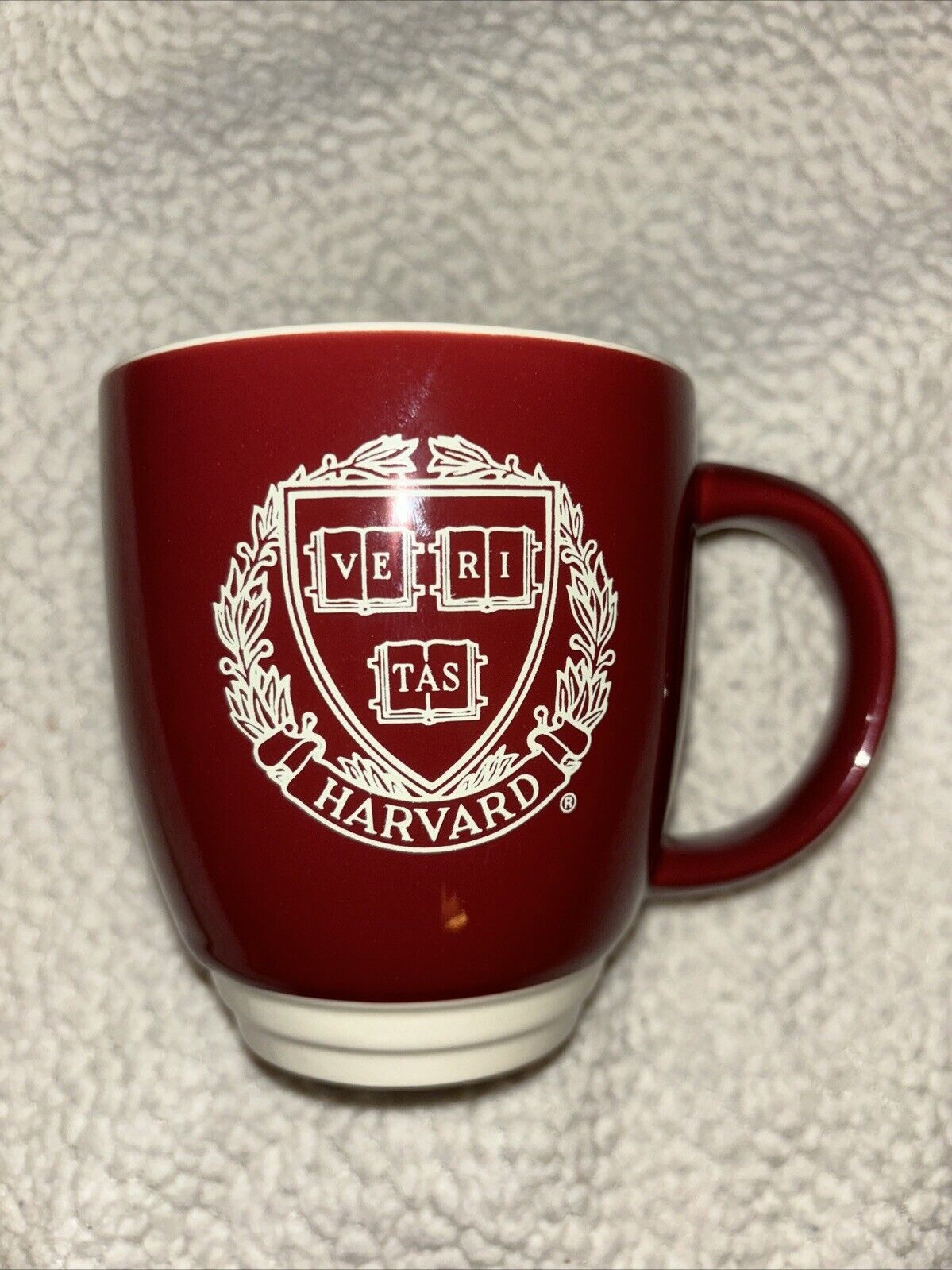 Harvard University Coffee Mug Cup - Veritas Rare Ltd Vtg Maroon Red