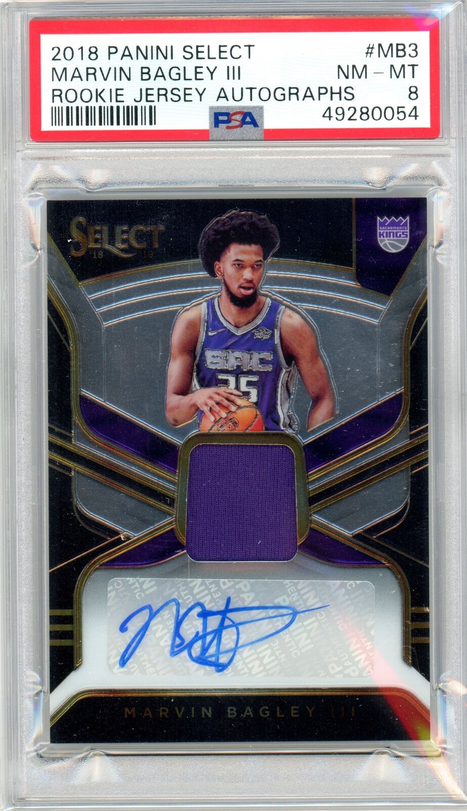 PSA 10 Marvin Bagley III Patch + Auto // POP 2- card numbered 153/199 // 2018 Pa
