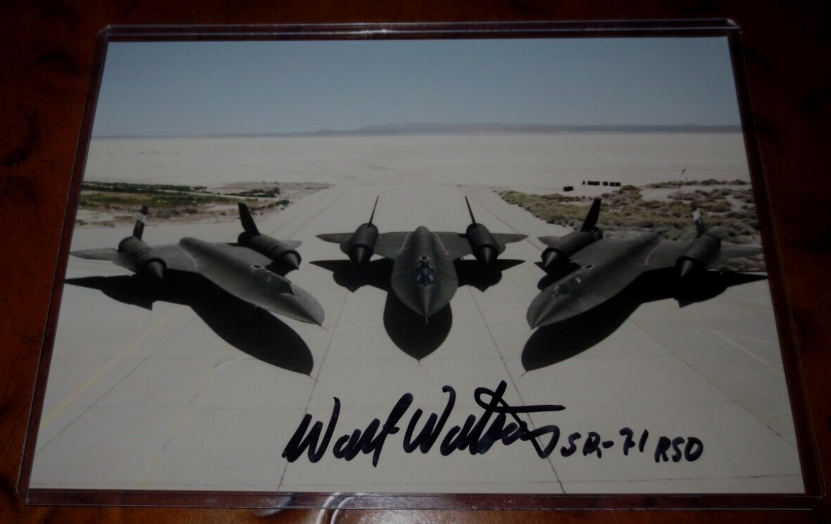Col. Walter L Watson Jr  test pilot signed autographed photo SR-71 Blackbird