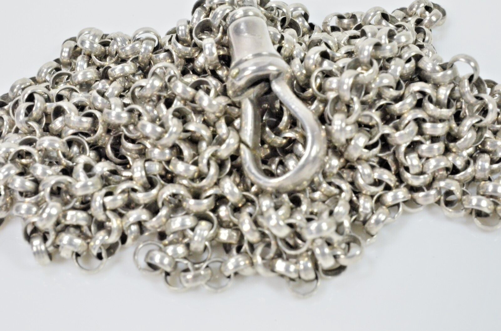 muff or guard chain silver belcher antique collectible 60 inch 25grams