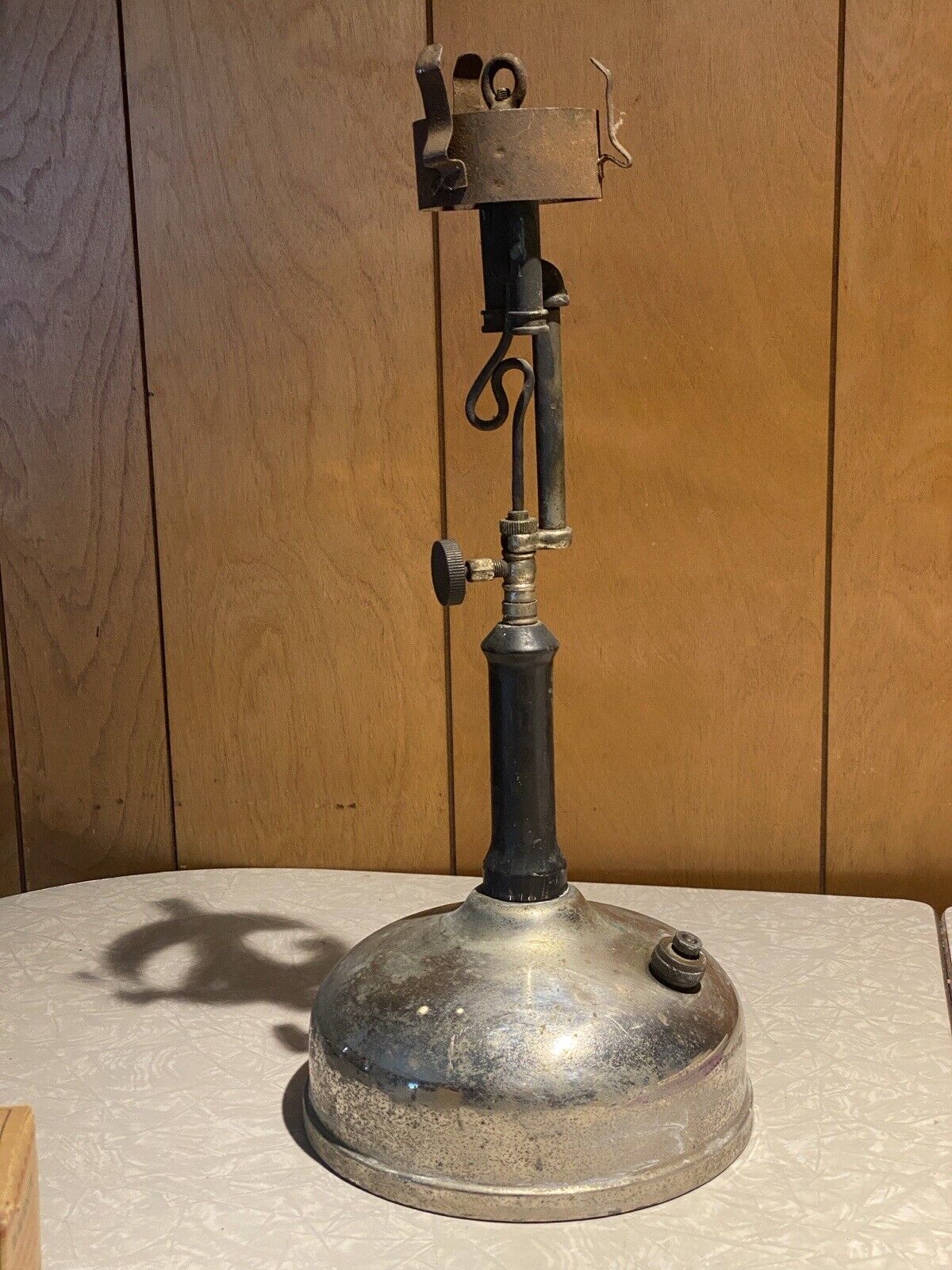 Vintage 1920's? Akron Gas Diamond Lamp 17” Tall Table Lamp 102G