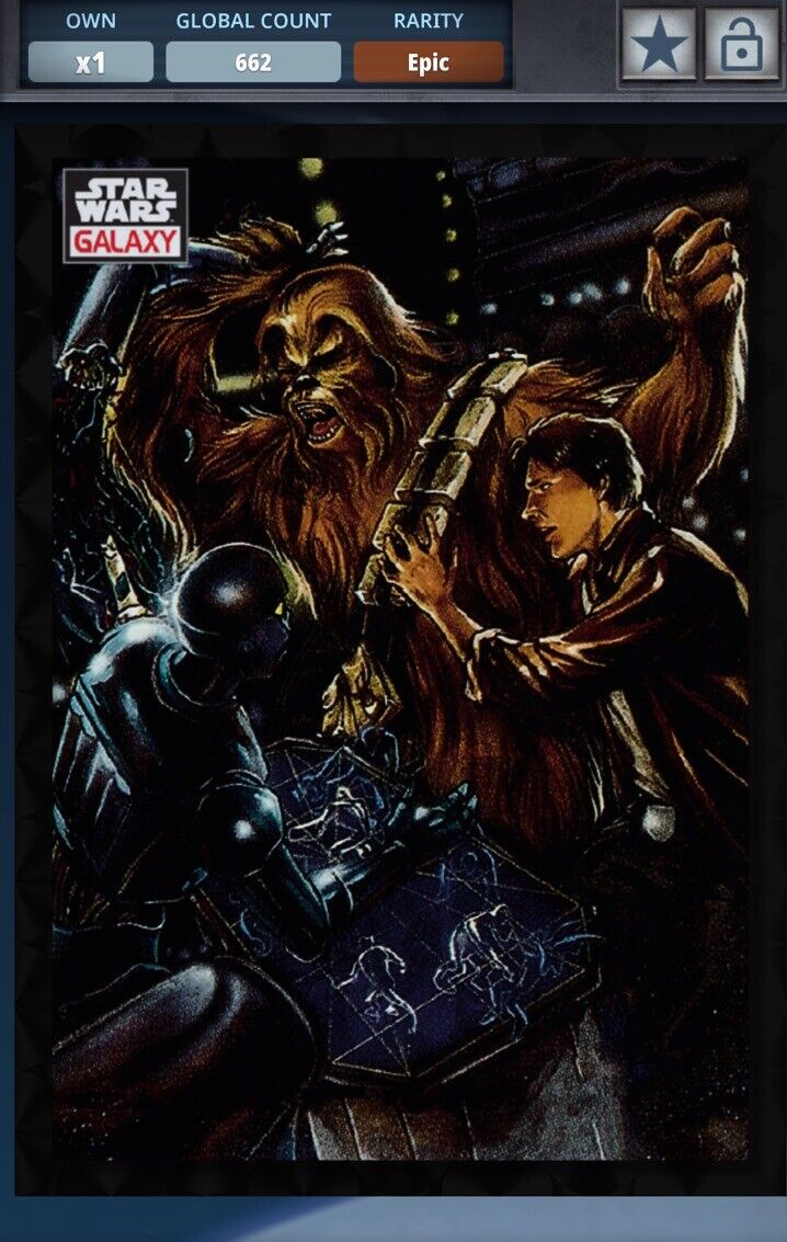 ✨DIGITALCARD✨ Star Wars Epic Black Refractor Chewbacca Solo 