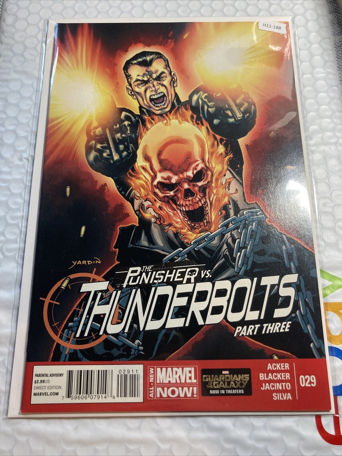 The Punisher Vs Thunderbolts Part Three MARVEL Comic Book 9.6 High Grade H11-188