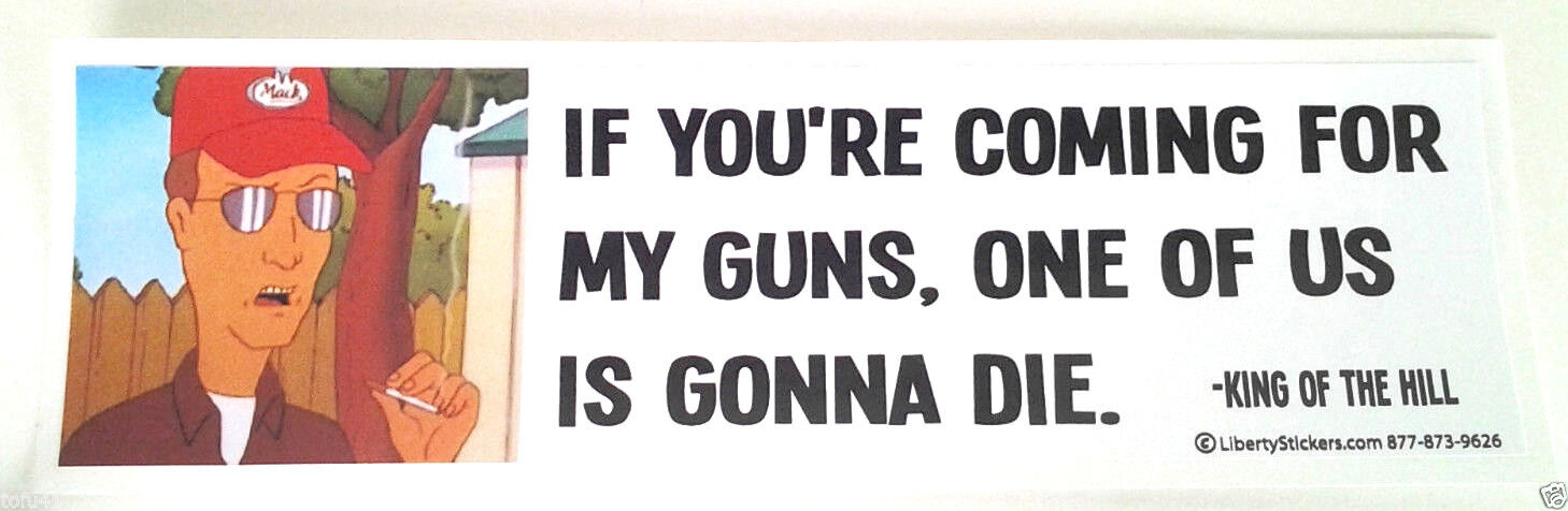 IF YOU\'RE COMING FOR MY GUNS... Pro-Gun Pro-Trump Bumper Sticker L