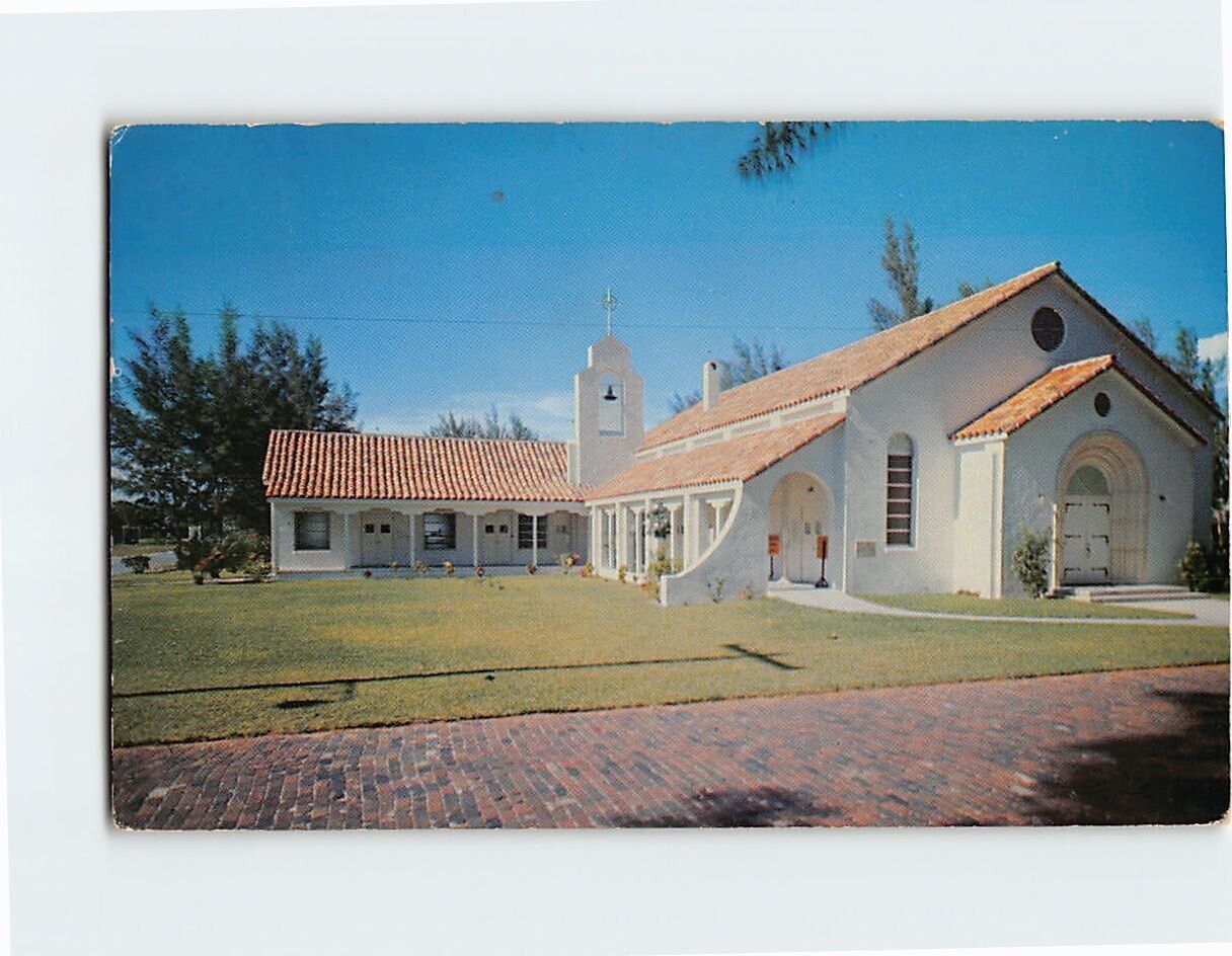 Postcard The Little White Church by the Sea Clearwater Beach Florida USA