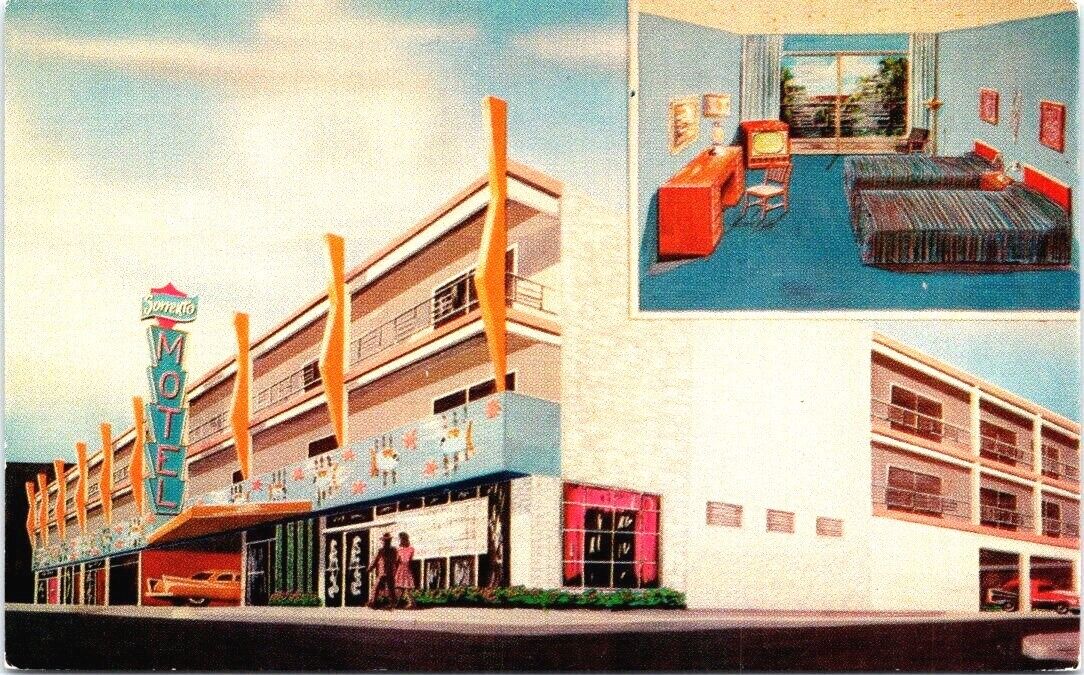 NJ Atlantic City, The Sorrento Motel, Multiview, Chrome Unp c1950s