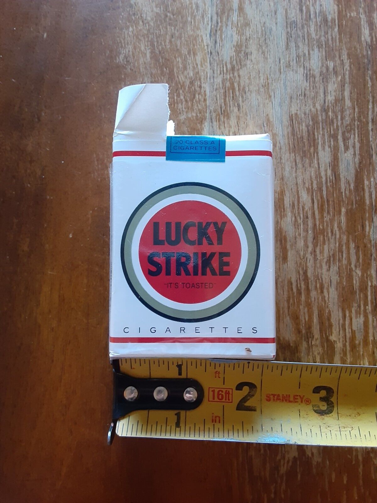 Empty Pack Lucky Strike Cigarettes No Tobacco Inside