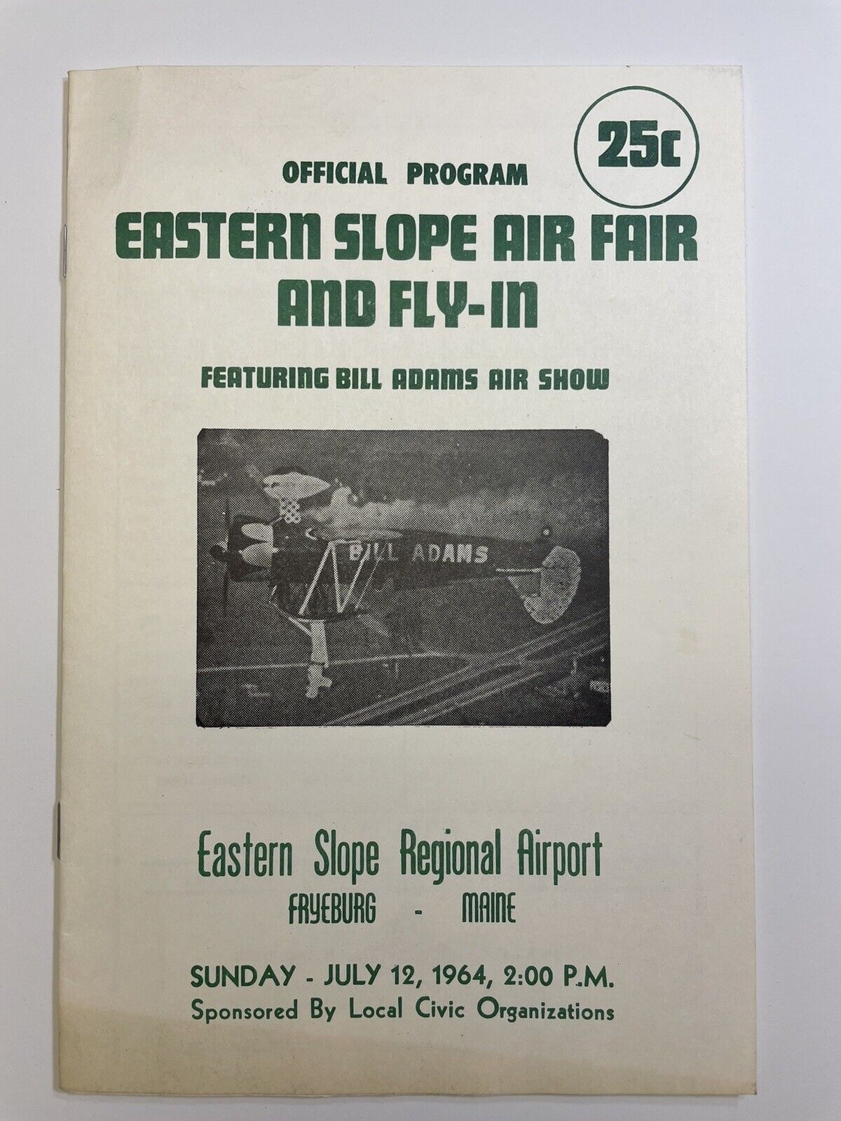 Program Eastern Slope Air Fair and Fly-In Fryeburg Maine 1964 Bill Adams