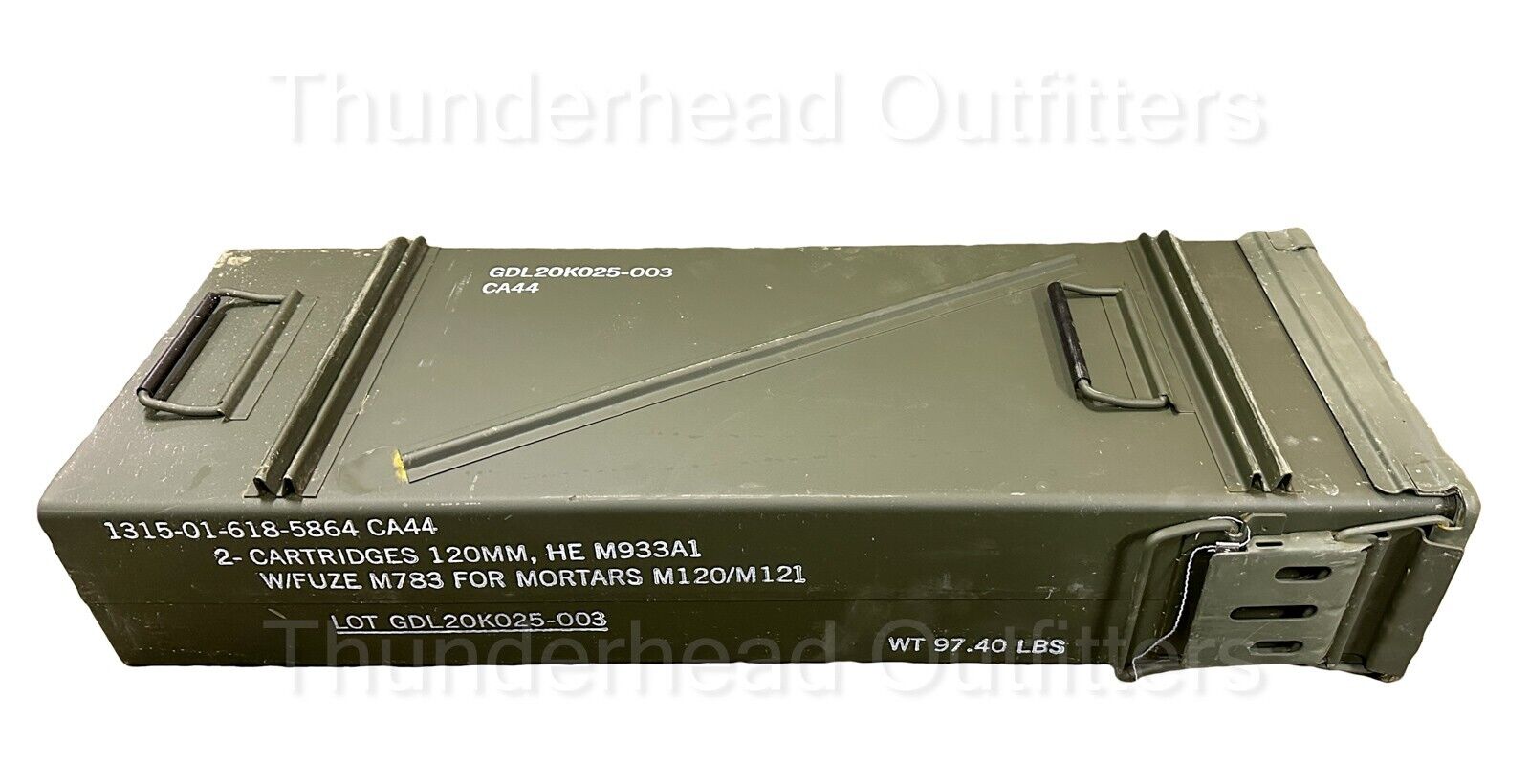 PA-154 120mm AMMO CAN Tall Large US Military Surplus Army Issue Steel USGI