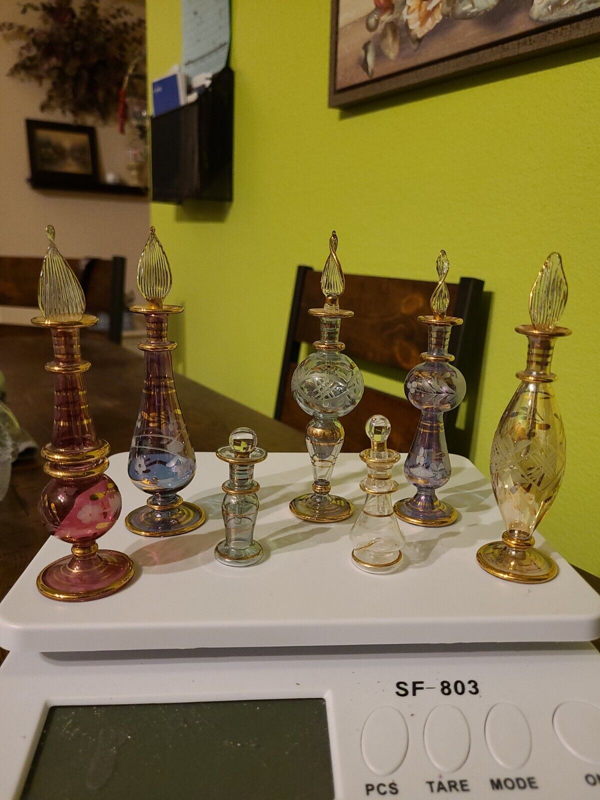  Minature Perfume Bottles Royal Limited Crystal Handcrafted In Egypt