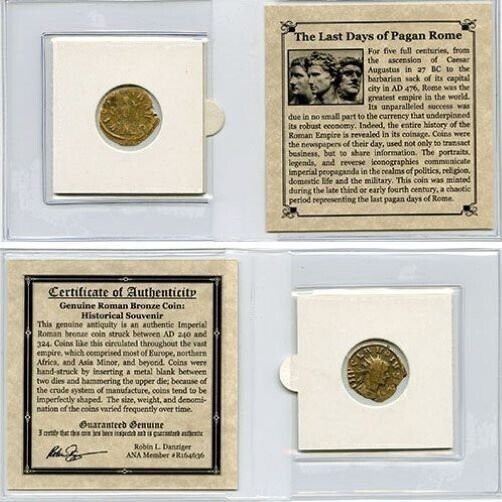 Ancient Roman Coin: The Last Days of Pagan Rome Historical Gift BUY MORE & SAVE