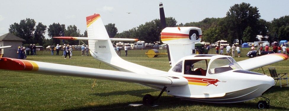 Coot-A Aerocar Utility Amphibian Taylor Airplane Mahogany Wood Model Small New