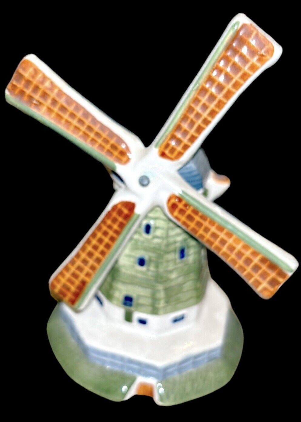 Vintage Royal Goedewaagen Windmill Poly Delft Hand Painted Porcelain. Holland.